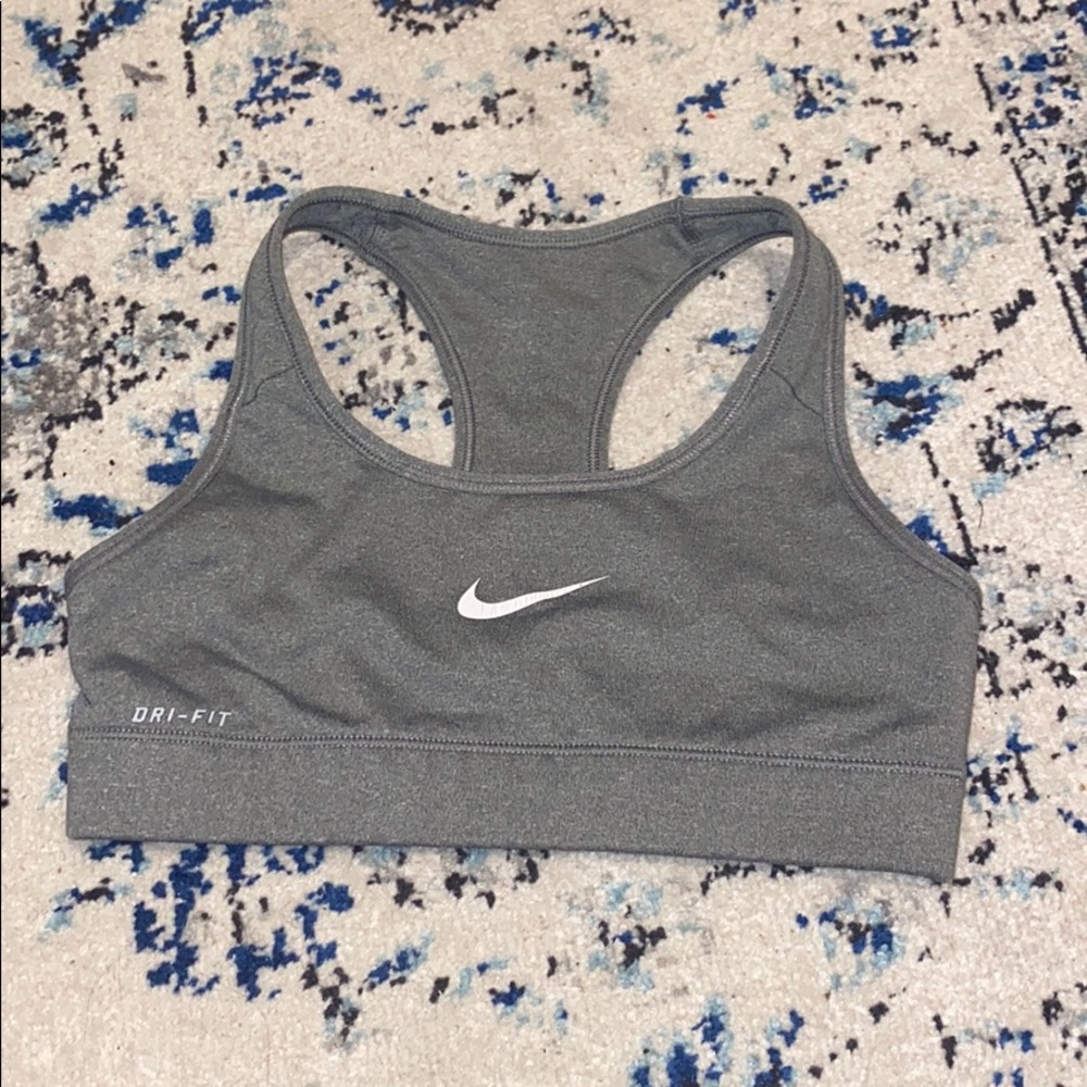 nike sports bra gray